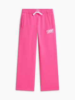 Kids' Collegiate Logo Wide Leg Sweatpant — Radiant Pink 5