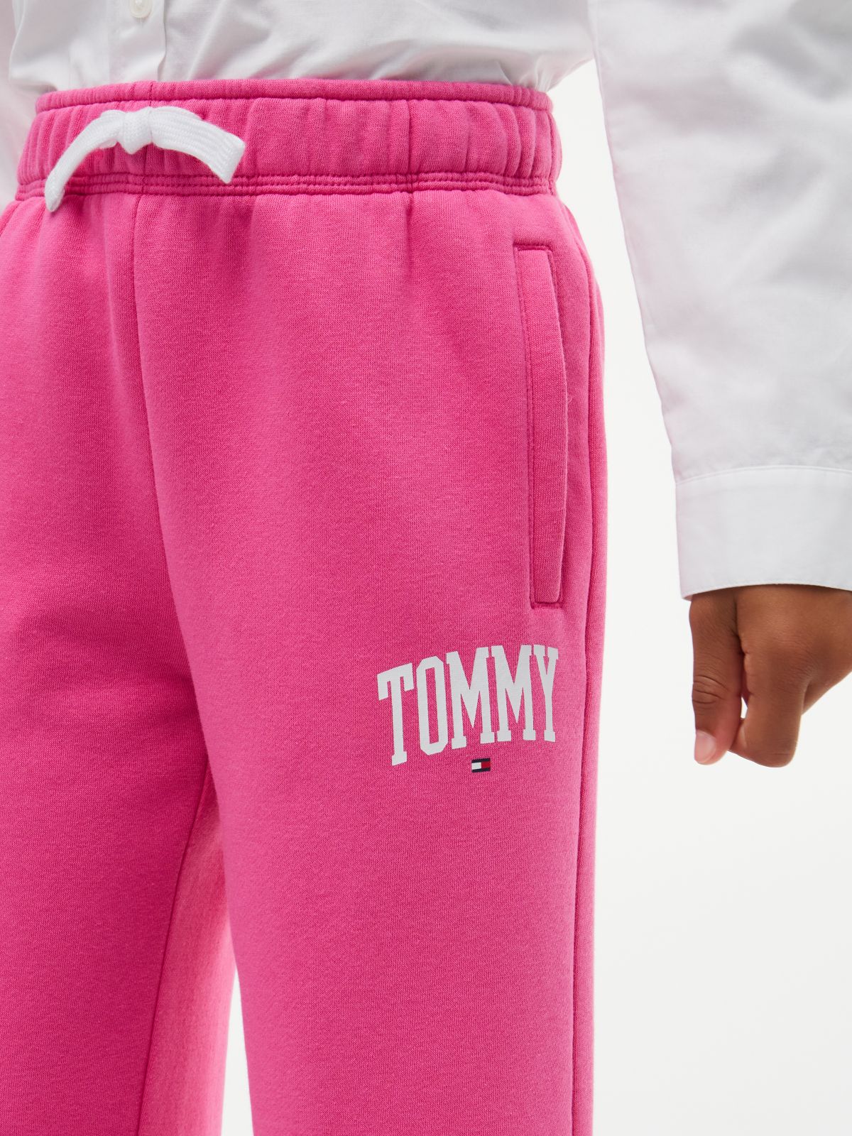 Kids' Collegiate Logo Wide Leg Sweatpant — Radiant Pink