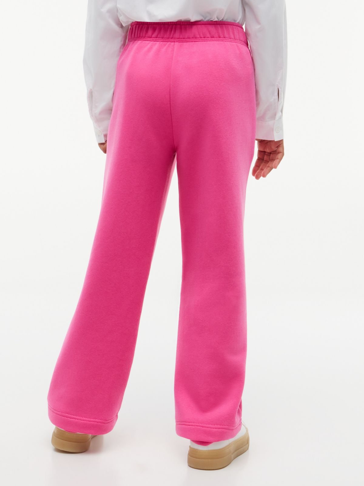 Kids' Collegiate Logo Wide Leg Sweatpant — Radiant Pink