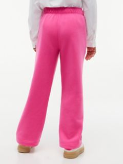 Kids' Collegiate Logo Wide Leg Sweatpant — Radiant Pink 4