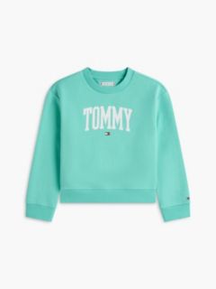 Kids' Tommy Logo Sweatshirt — Light Jade Green 5