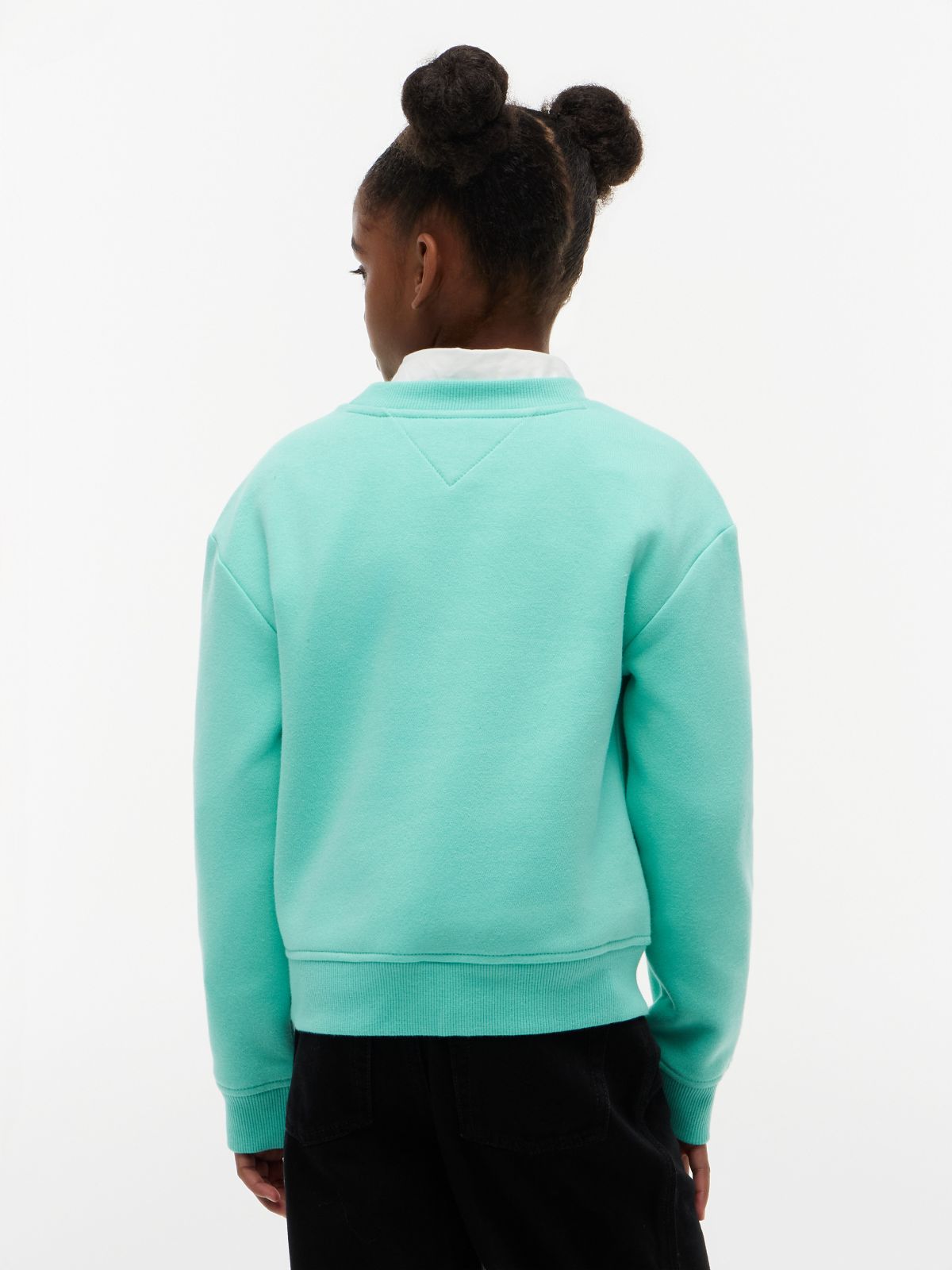 Kids' Tommy Logo Sweatshirt — Light Jade Green