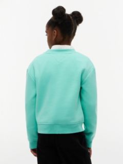 Kids' Tommy Logo Sweatshirt — Light Jade Green 4
