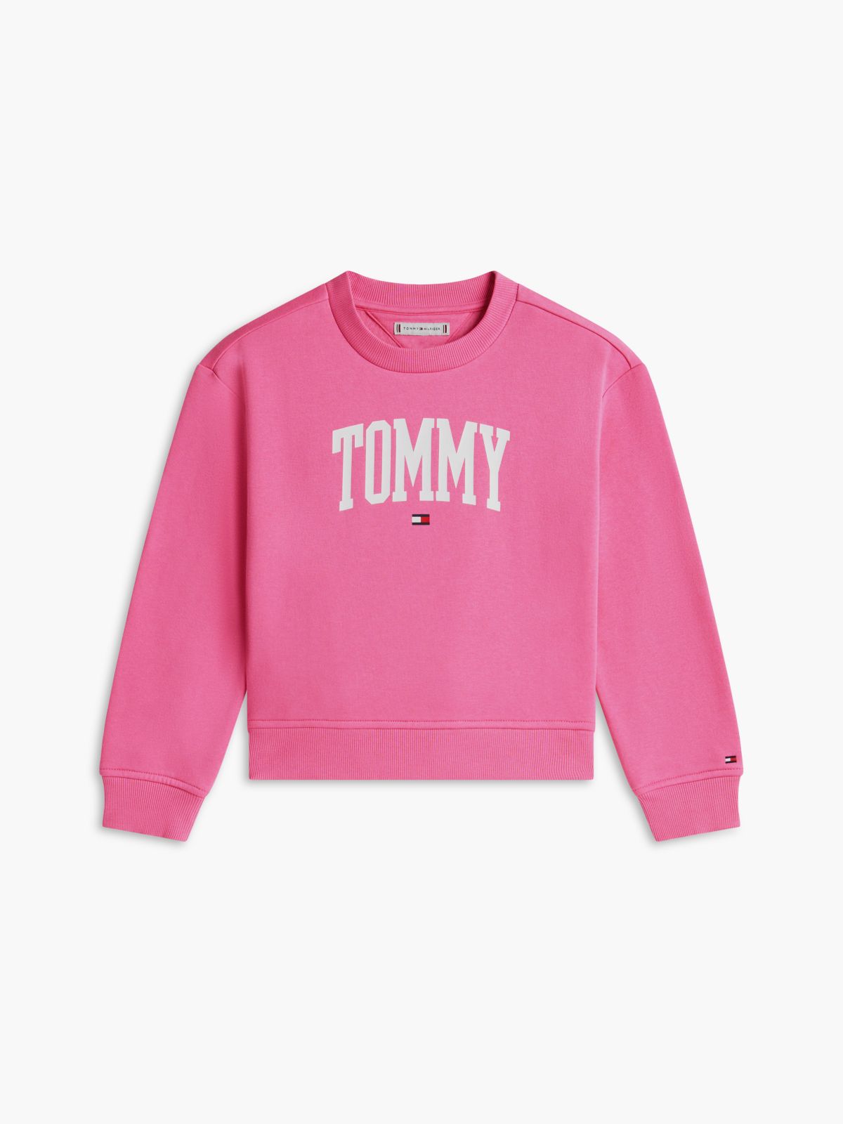 Kids' Tommy Logo Sweatshirt — Radiant Pink