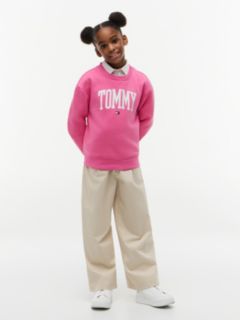 Kids' Tommy Logo Sweatshirt — Radiant Pink 2