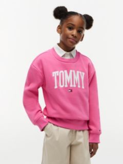 Kids' Tommy Logo Sweatshirt — Radiant Pink 1