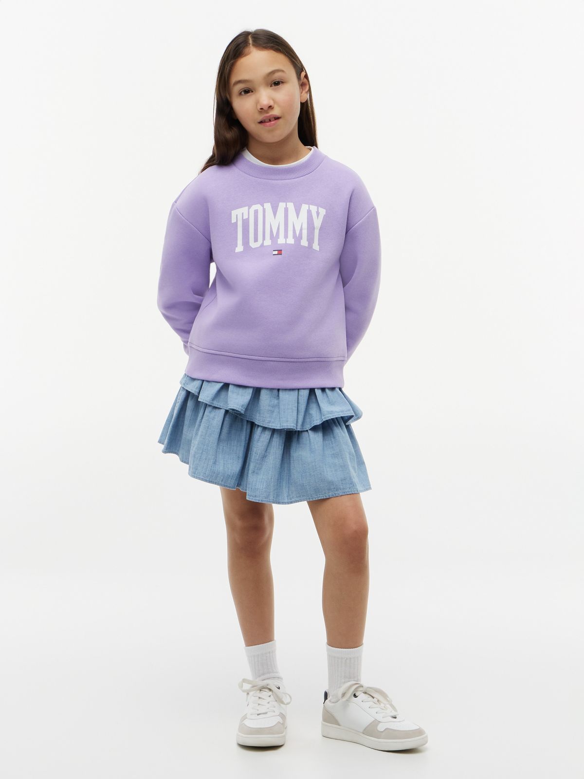 Kids' Tommy Logo Sweatshirt — Violet Viola