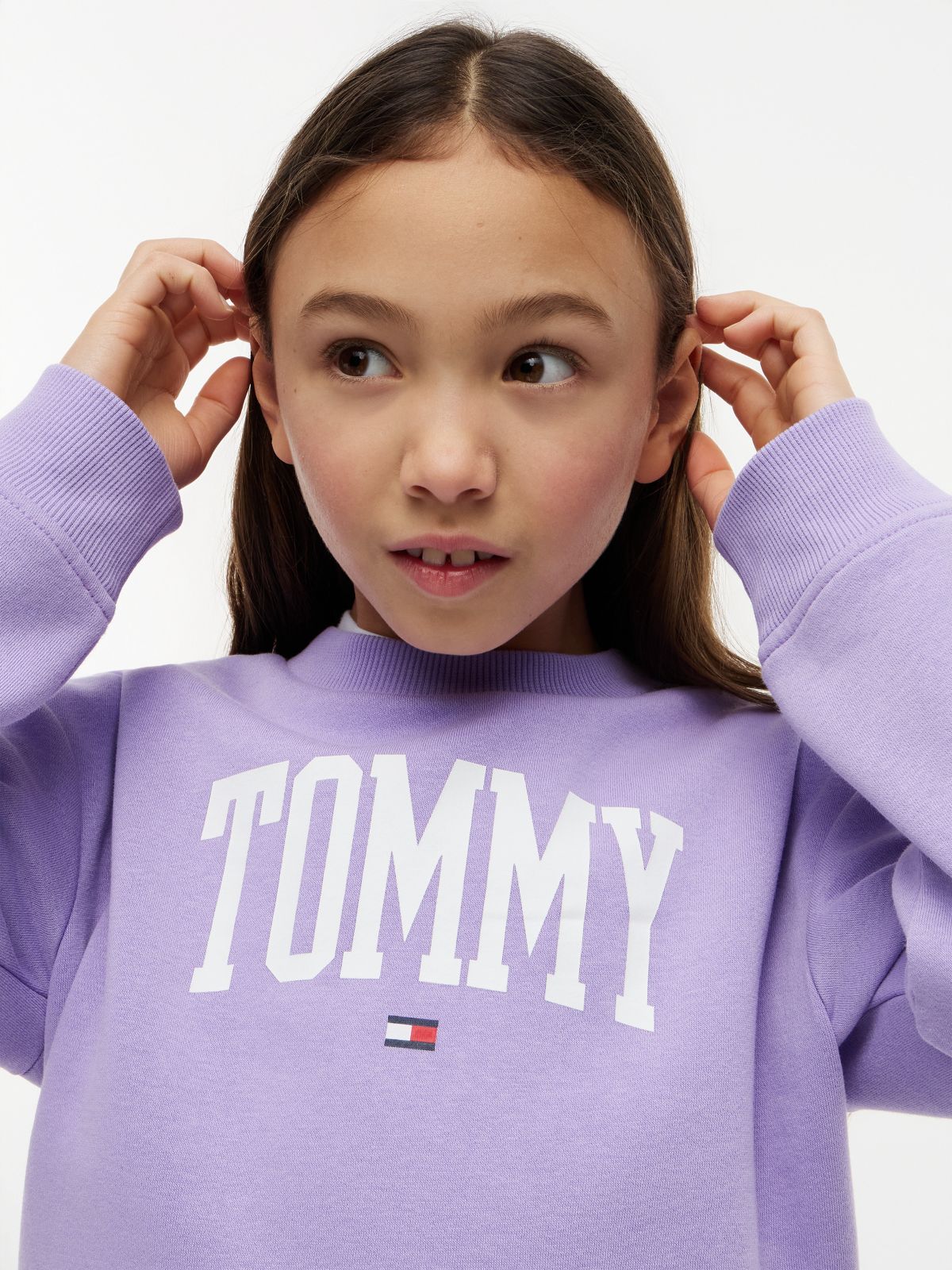 Kids' Tommy Logo Sweatshirt — Violet Viola