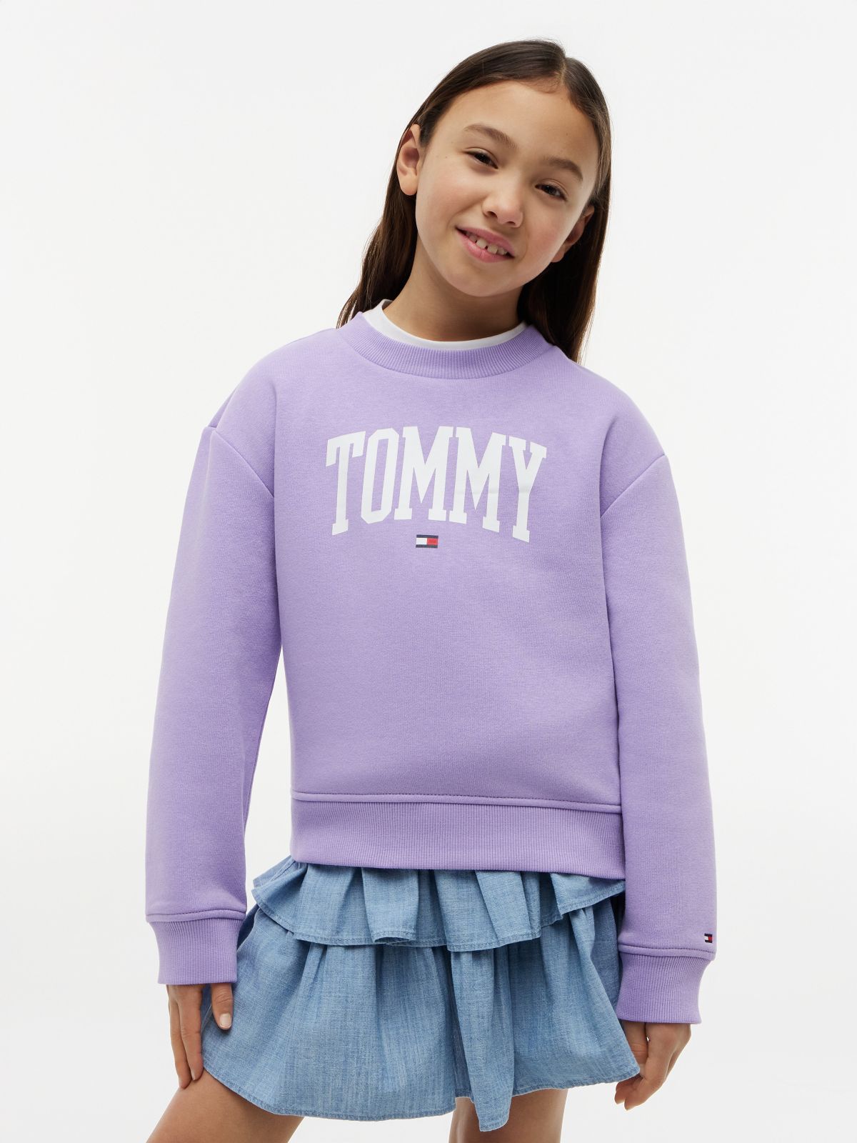 Kids' Tommy Logo Sweatshirt — Violet Viola