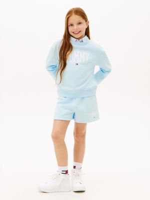 Kids' Tommy Logo Sweatshort, Rain Dance