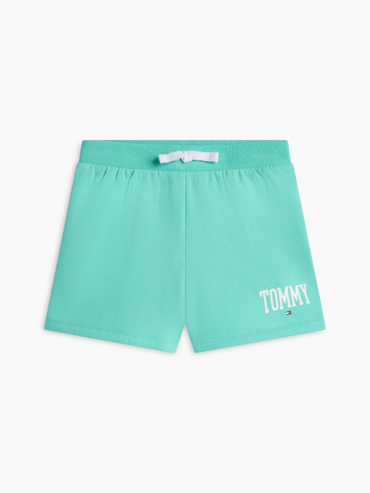 Kids' Tommy Logo Sweatshort — Light Jade Green