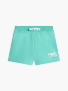 Kids' Tommy Logo Sweatshort — Light Jade Green 5