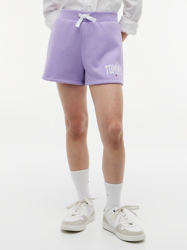 Kids' Tommy Logo Sweatshort — Violet Viola