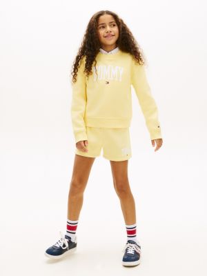 Kids' Tommy Logo Sweatshort, Citronella