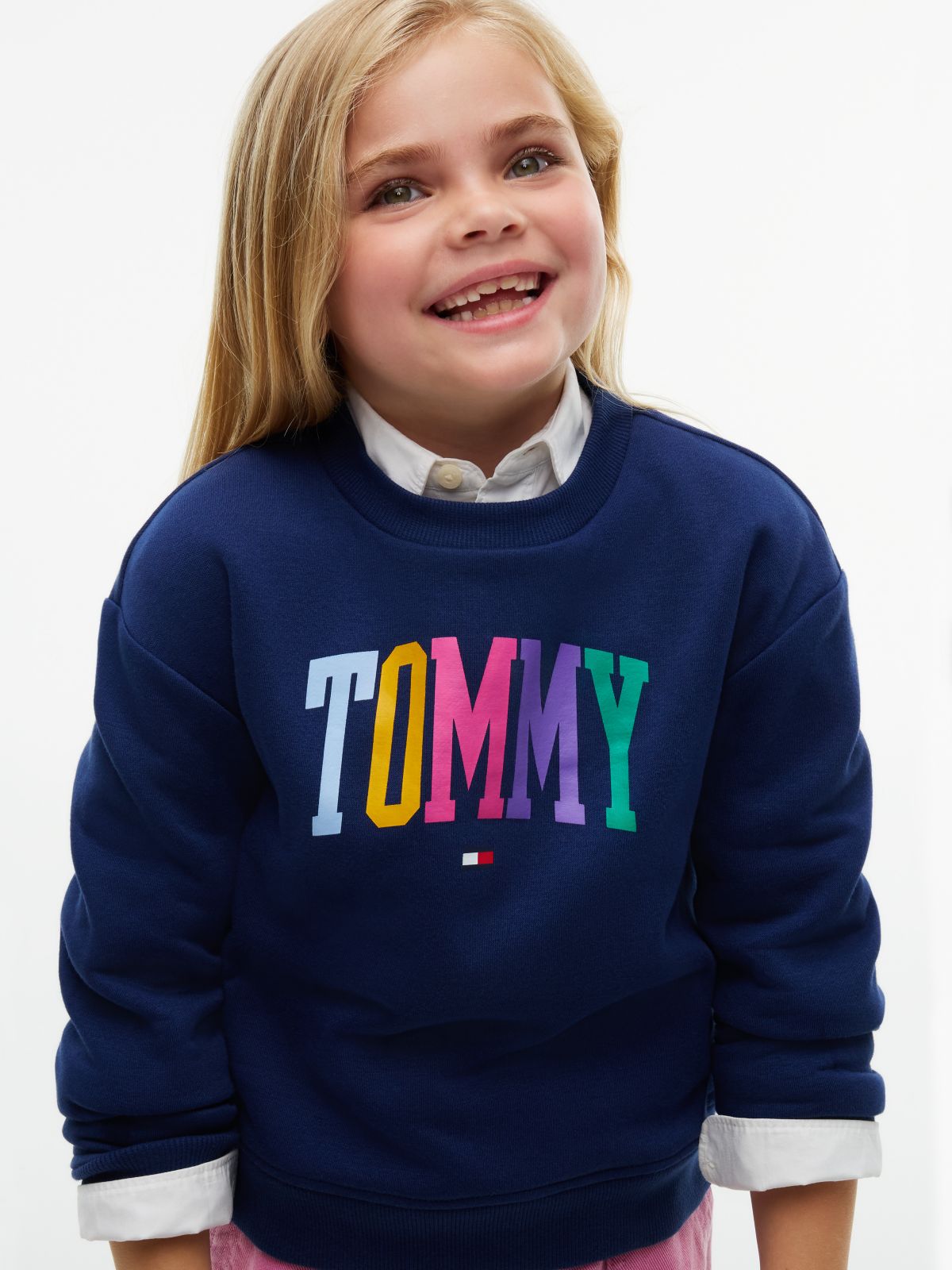 Kids' Tommy Logo Sweatshirt — Preppy Navy