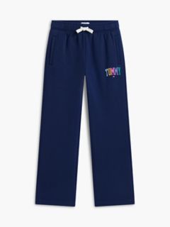 Kids' Collegiate Logo Wide Leg Sweatpant — Preppy Navy 5