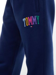 Kids' Collegiate Logo Wide Leg Sweatpant — Preppy Navy 3