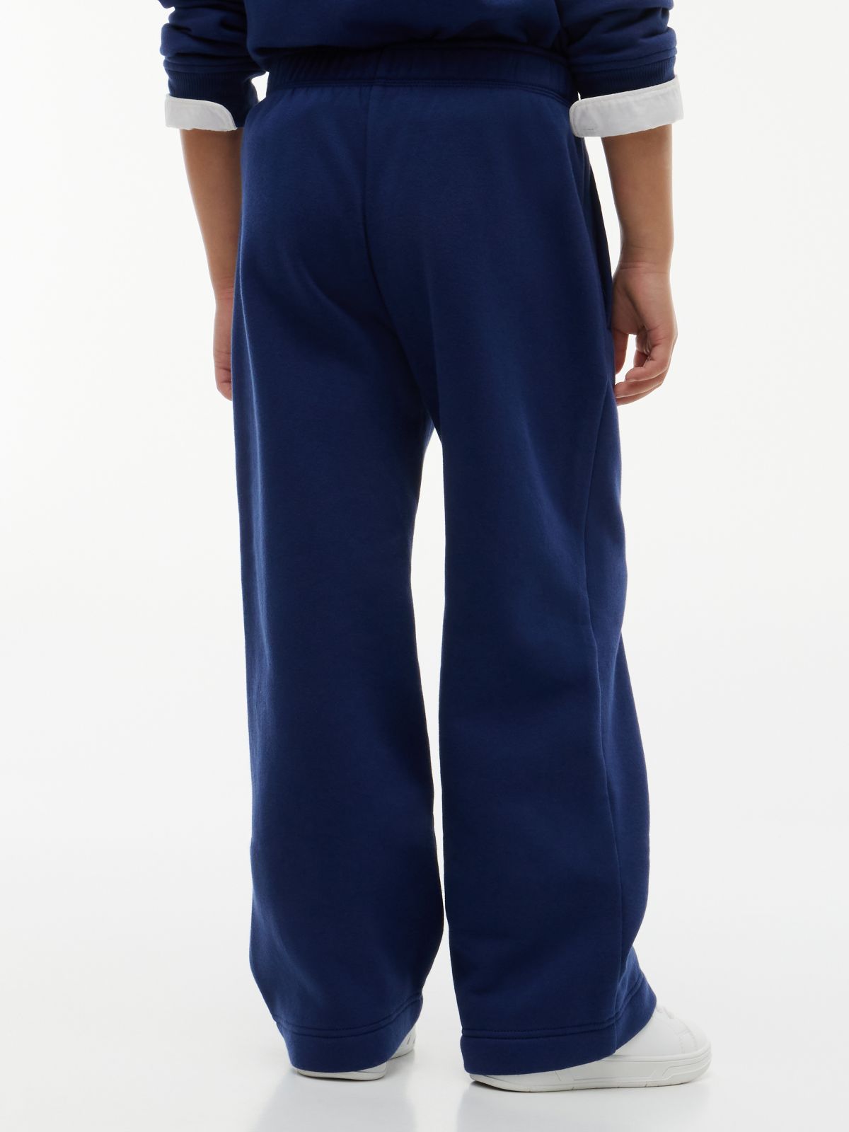 Kids' Collegiate Logo Wide Leg Sweatpant — Preppy Navy