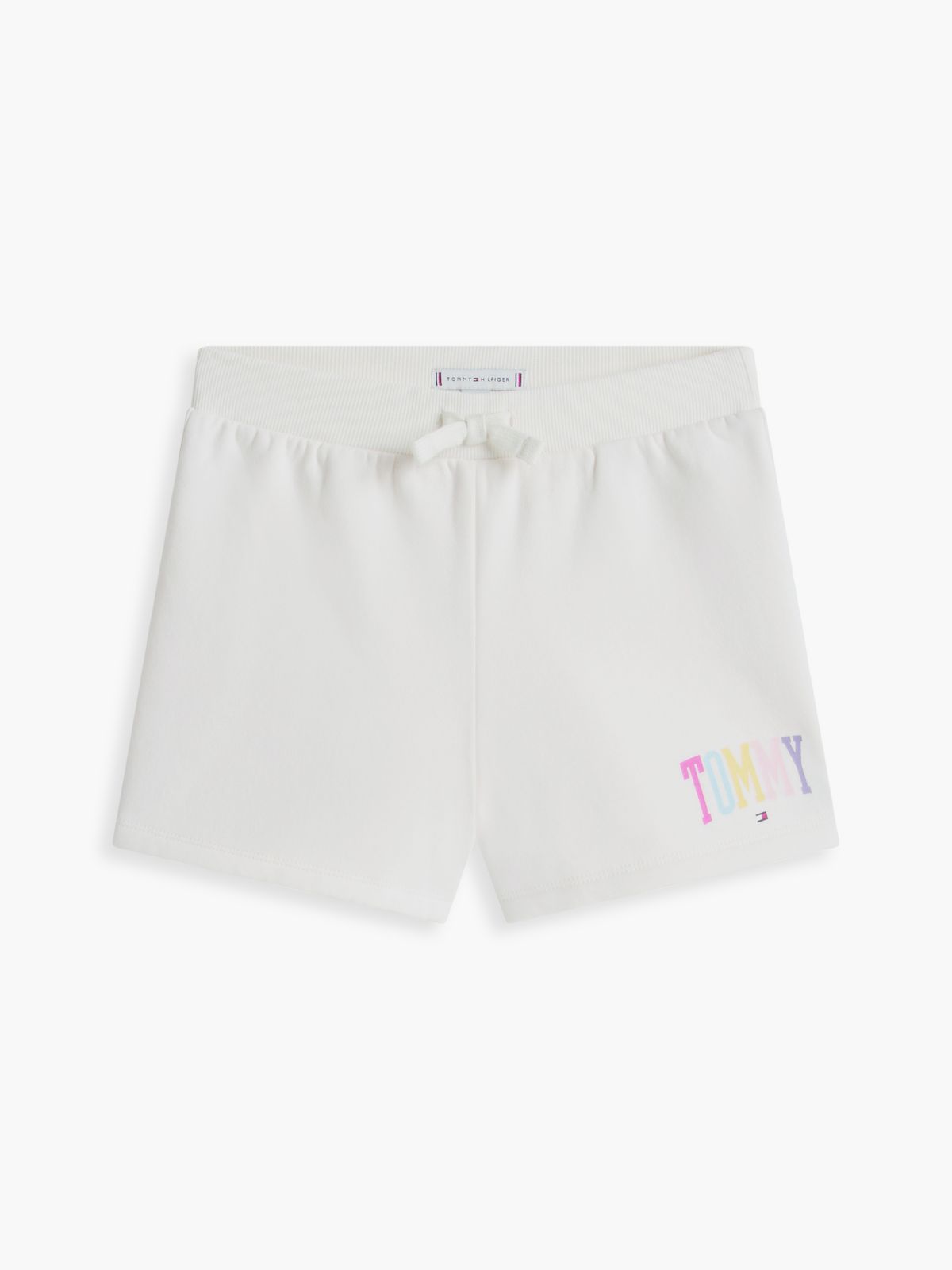 Kids' Tommy Logo Sweatshort — Ivory Silk