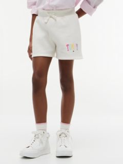 Kids' Tommy Logo Sweatshort — Ivory Silk 1