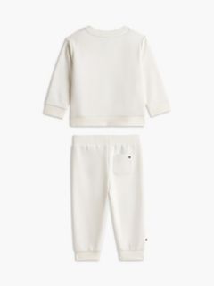 Babies' Tommy Logo Sweatshirt & Pant Set — Ivory Silk 2