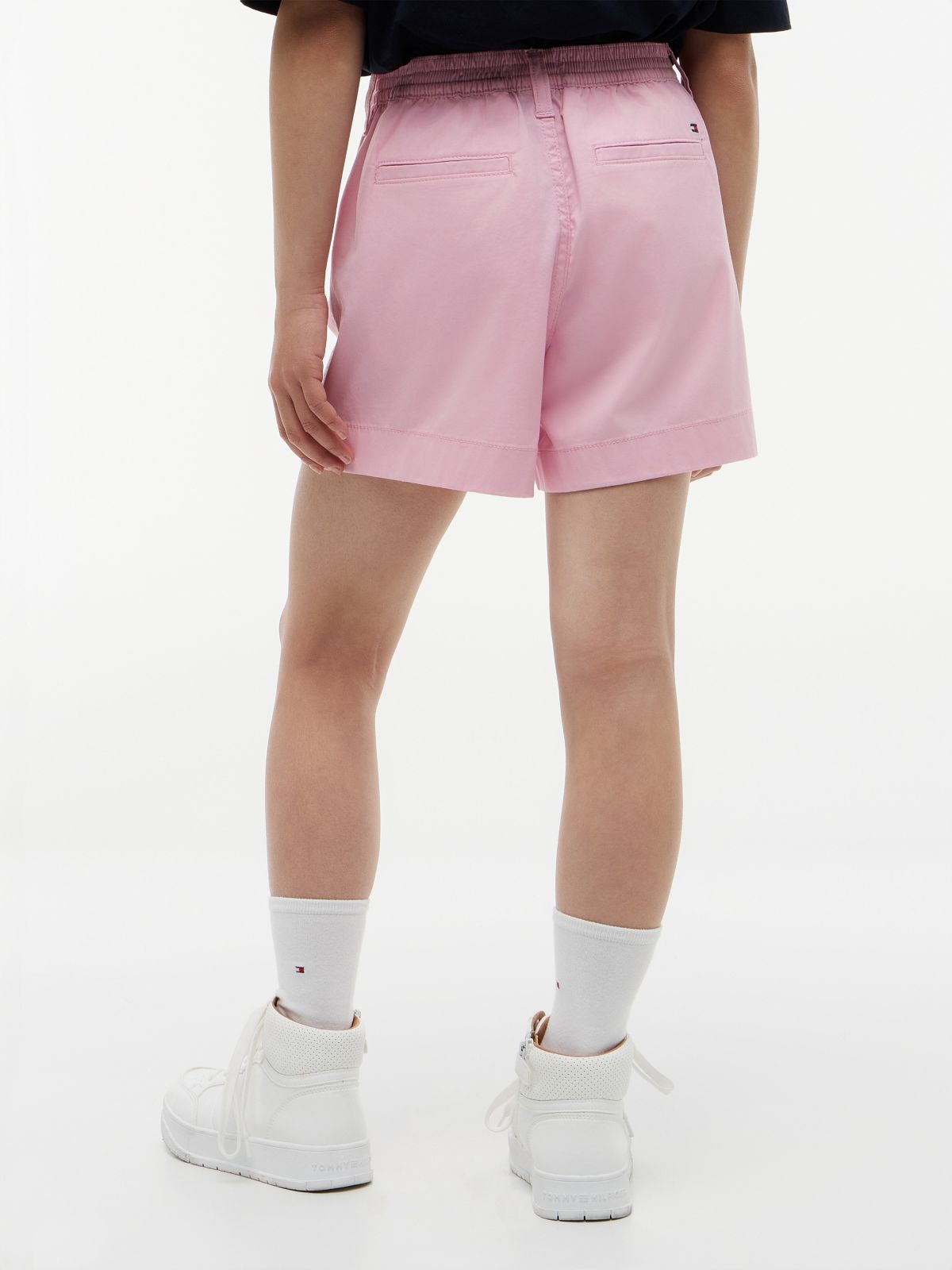 Kids' Belted Stretch Pull-On Short — Classic Pink