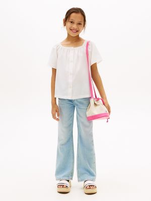 Детские топы Tommy Hilfiger Kids' Puff-Sleeve Top — фото 2