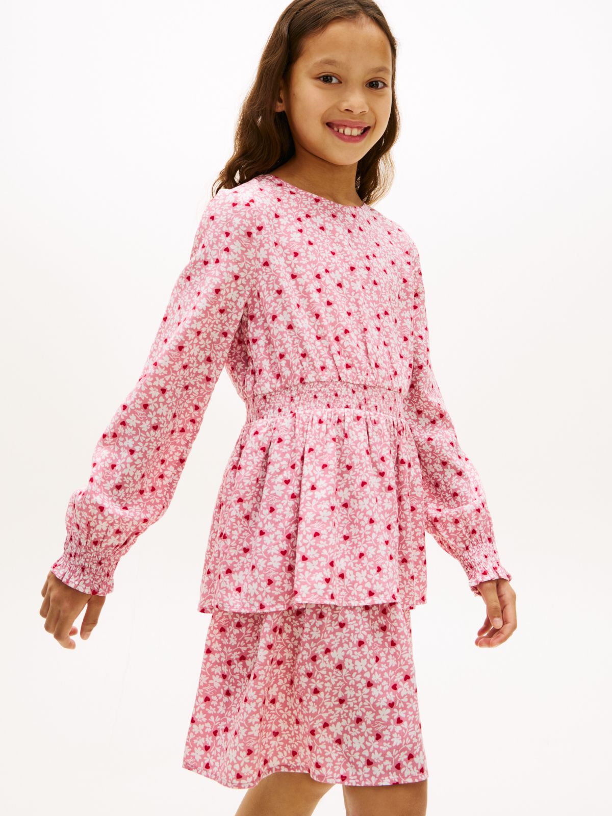 Kids' Floral Print Dress — Mystic Pink