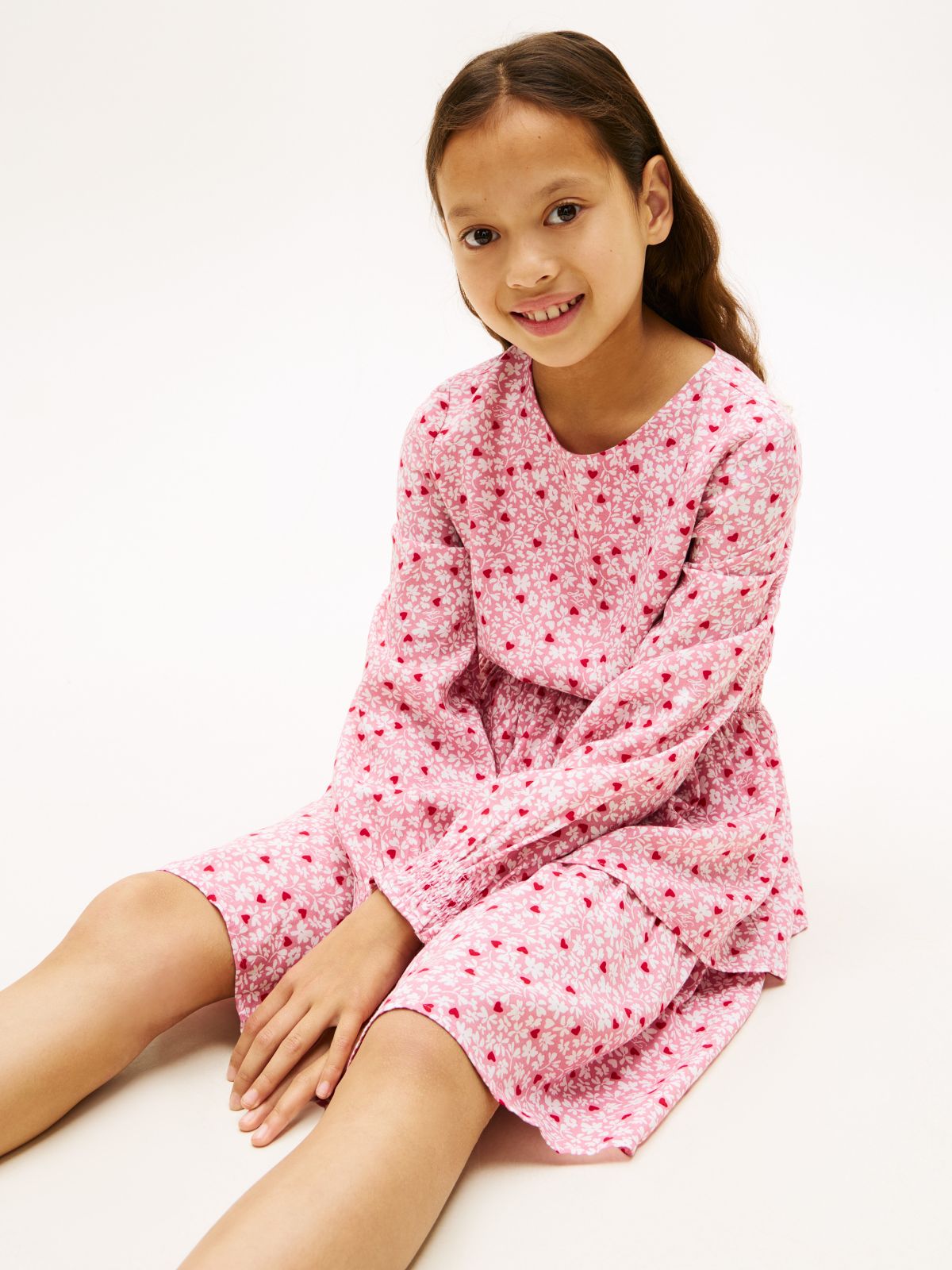 Kids' Floral Print Dress — Mystic Pink