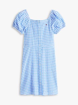 Tommy Hilfiger Kids' Gingham Puff-Sleeve Dress — фото 5