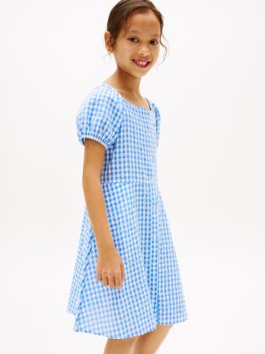 Tommy Hilfiger Kids' Gingham Puff-Sleeve Dress — фото 3