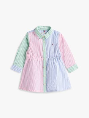 Babies' Mixed Stripe Stretch Shirtdress