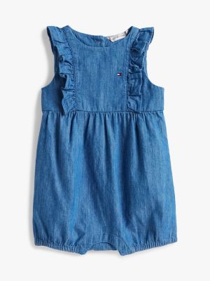 Babies' Chambray Ruffle Shortall from Tommy Hilfiger - $26.70