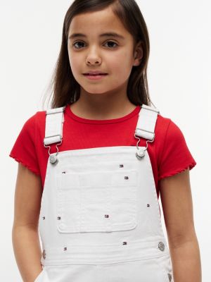 Детские платья Tommy Hilfiger Kids' Allover Flag Denim Overall Dress — фото 2