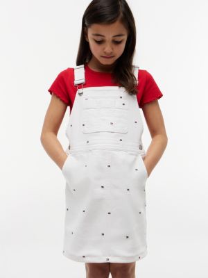 Детские платья Tommy Hilfiger Kids' Allover Flag Denim Overall Dress — фото 3