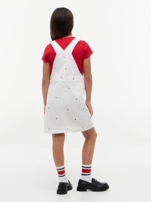 Детские платья Tommy Hilfiger Kids' Allover Flag Denim Overall Dress — фото 4