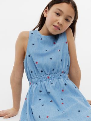 Tommy Hilfiger Kids' Allover Star Chambray Dress — фото 2