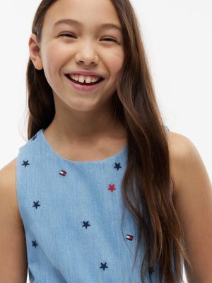 Tommy Hilfiger Kids' Allover Star Chambray Dress — фото 4