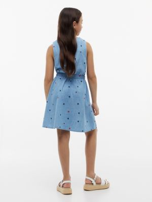 Tommy Hilfiger Kids' Allover Star Chambray Dress — фото 5