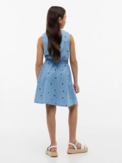 Kids' Allover Star Chambray Dress — Light Wash 5