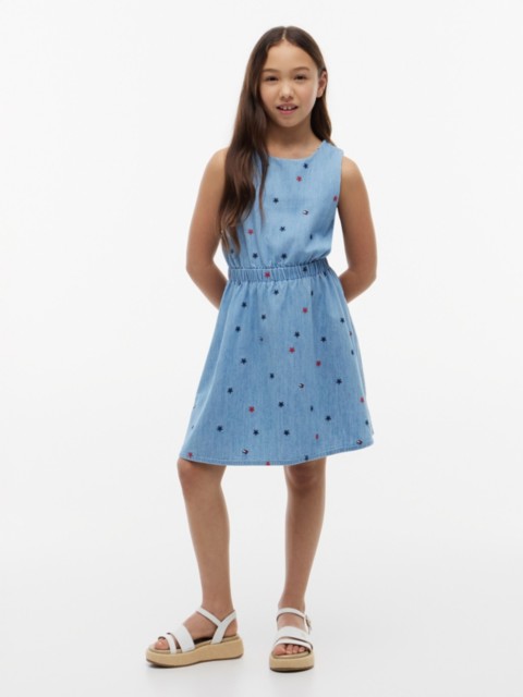 Tommy Hilfiger Kids' Allover Star Chambray Dress