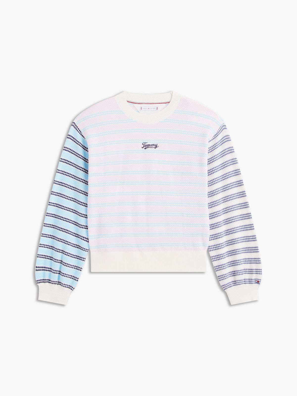 Kids' Striped Balloon-Sleeve Sweater — Ivory Silk