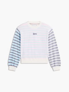 Kids' Striped Balloon-Sleeve Sweater — Ivory Silk 5