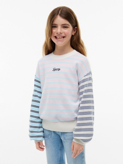 Детские свитеры Tommy Hilfiger Kids' Striped Balloon-Sleeve Sweater
