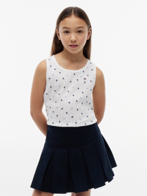 Детские топы Tommy Hilfiger Kids' Floral Print Pointelle Tank Top