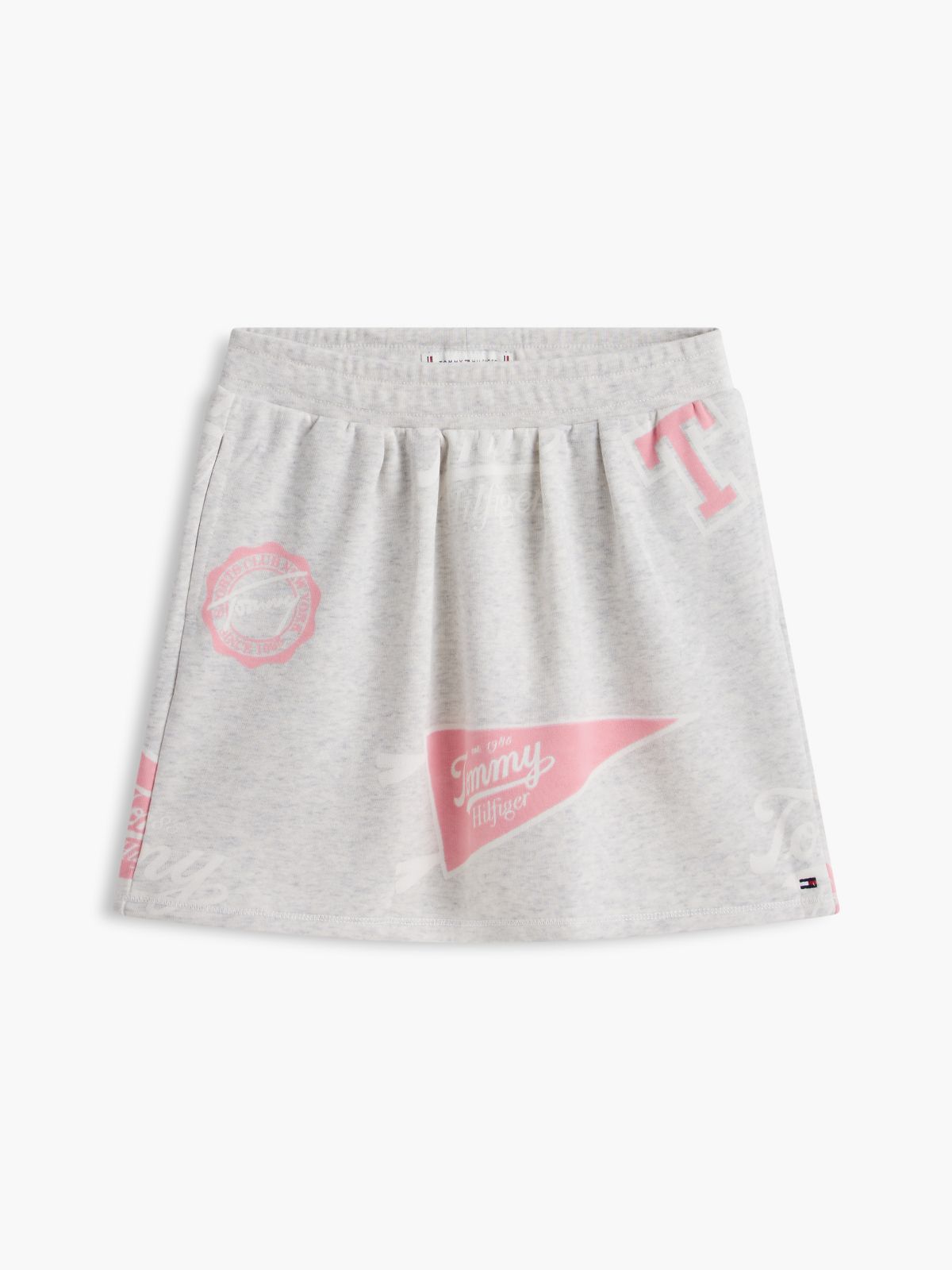 Kids' Allover Varsity Logo Sweatskirt — Grey Heather