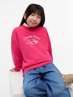 Детские худи Tommy Hilfiger Kids' Foil Script Tommy Logo Sweatshirt — фото 3