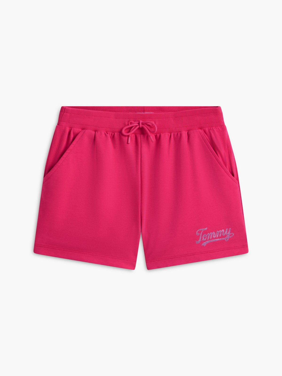 Kids' Foil Script Logo Sweatshort — Jewel Pink
