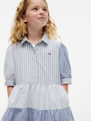 Детское платье-рубашка Tommy Hilfiger в разные полоски, цвет: Полосатый — фото 2