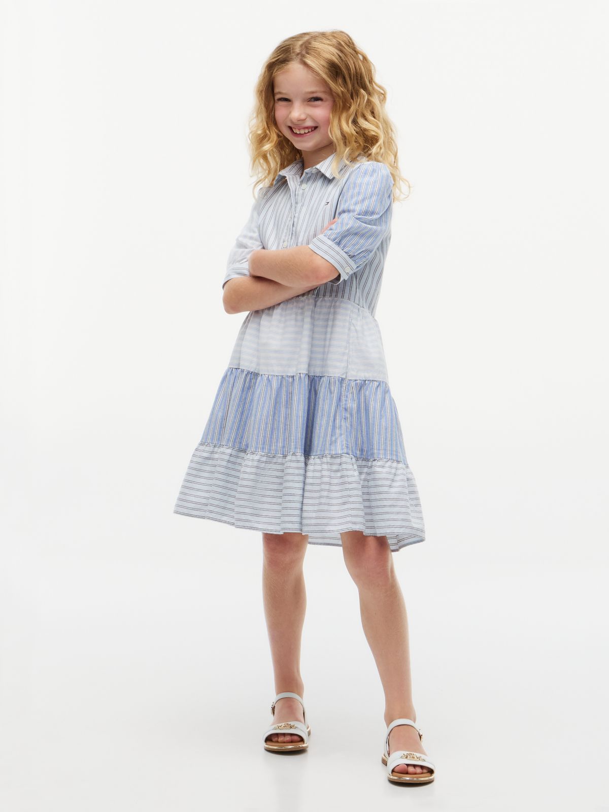 Kids' Mixed Stripe Shirtdress — Mixed Stripe
